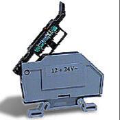 Screw Circuit Protection Terminal Block, Blown Fuse Indicator, Gray, 15A