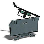 Screw Circuit Protection Terminal Block, Blown Fuse Indicator, Gray, 30A