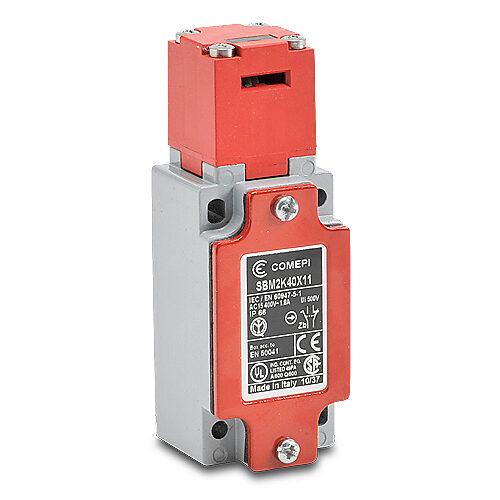 COMEPI SBM2K40X11 Safety Switch, Tongue Interlock, 90-Deg. Adjustable Head, 1 N.C. Safety Output | CV8CDH