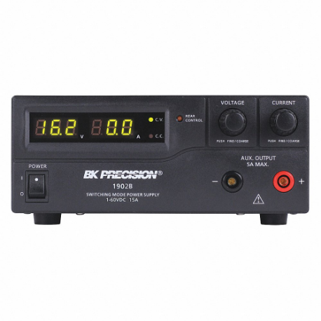 B&K PRECISION 1902B Dc Power Supply, 1 To 60V, 0 To 15 A, 120VAC, Less Than Or Equal To 5 Mvrms | CN9NER 49AF91