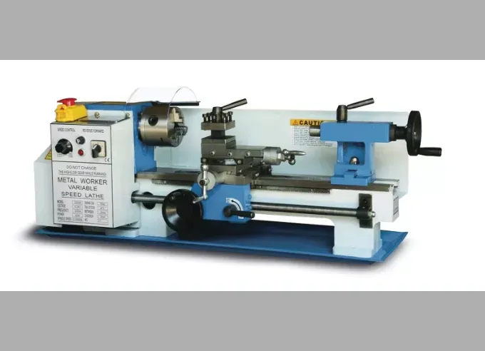 Variable Speed Bench Top Lathe, 7 X 14 Inch Size, 0.75 HP