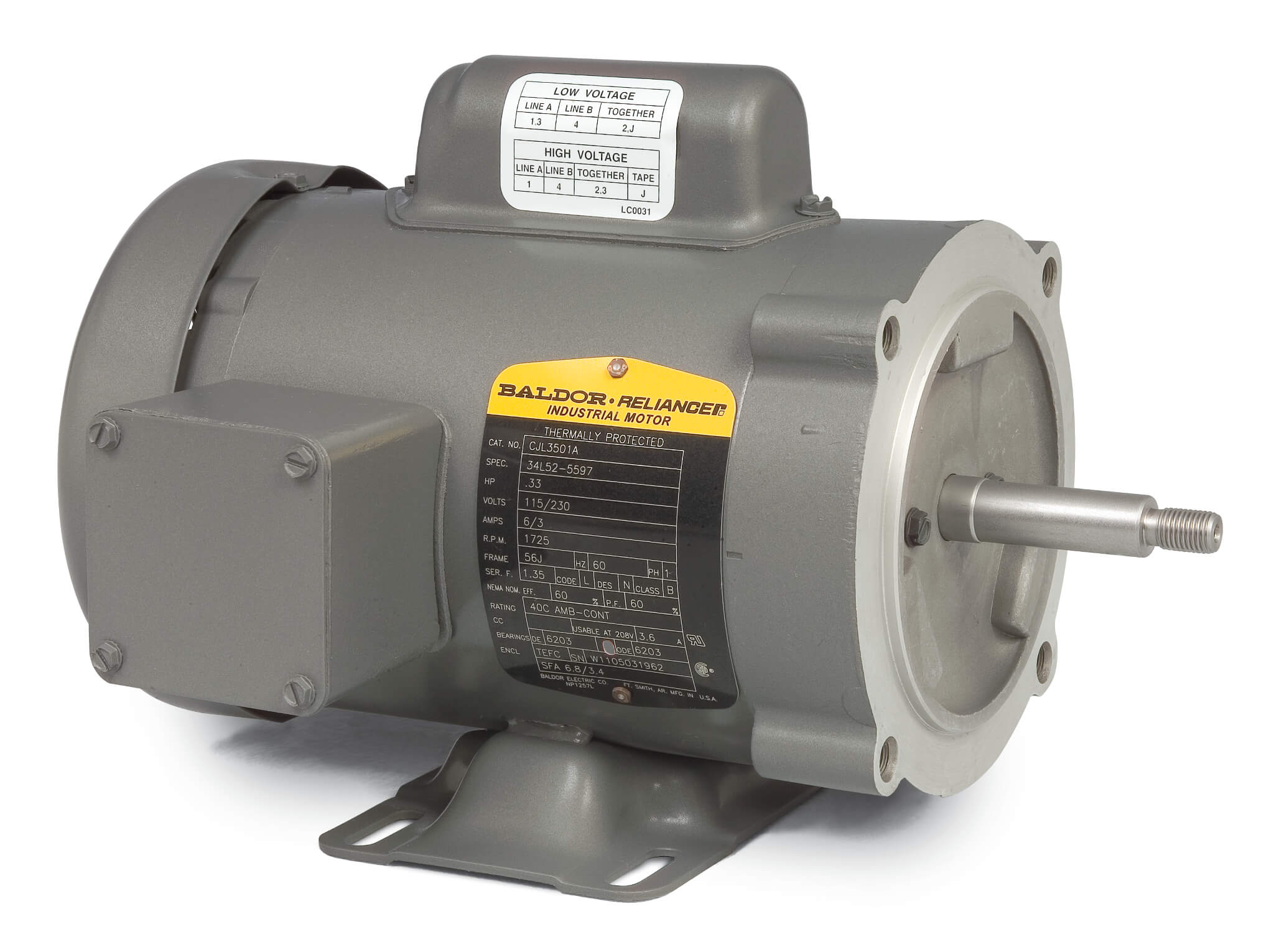 BALDOR MOTOR CJL3501A