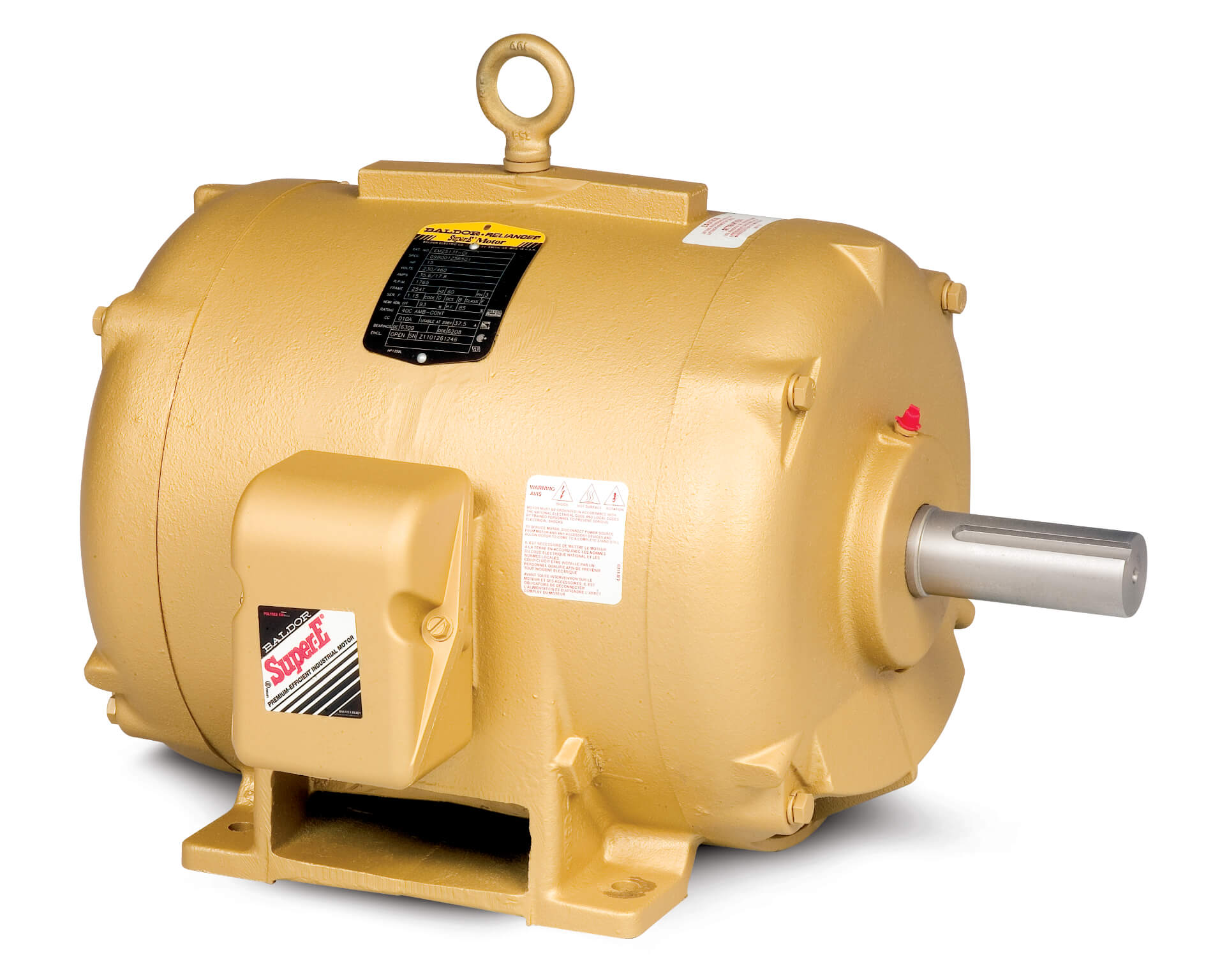 BALDOR MOTOR EM2513T-CI Three Phase Motor, 230/460V, 1800 RPM, 60 Hz, 15 hp, ODP, 254T Frame | AJ6TKQ
