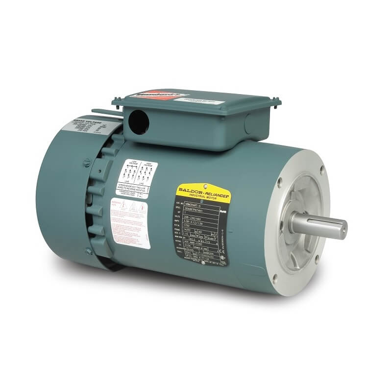 Short Series Brake Motor, 230/460V, 1800 RPM, 60 Hz, 2 hp, TEFC, 56C Frame