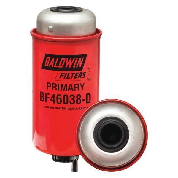 BALDWIN FILTERS BF46038-D Fuel Filter, 3-13/64 Inch L x 3-13/64 Inch W | CY7RWW