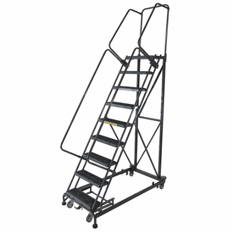 BALLYMORE WA-ML093214G Rolling Ladder, 90 Inch Platform Height, 14 Inch Platform Depth, 24 Inch Platform Width | CN9CDY 41LH42
