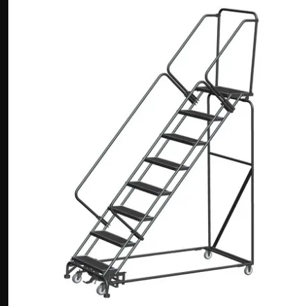 BALLYMORE WA-SW-083214P Lockstep Rolling Ladder, Steel, 80 Inch Height | CN9BQQ 41LJ01