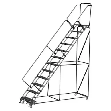 BALLYMORE WA-SW-123214P Safety Rolling Ladder, Steel, 80 Inch Height | CN9CQN 41LJ48