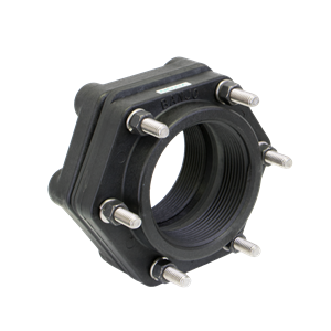 BANJO FITTINGS BF300V Threaded Flange, Bolted Tank, FKM, 3 X 3 Inch Size | BW9TXF