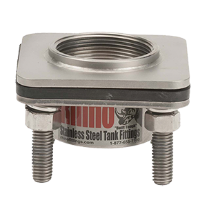 BANJO FITTINGS BFC200SS Coupling, 316 Stainless Steel Female Pipe Thread X Female Pipe Thread 4 Bolt | BW9WNL