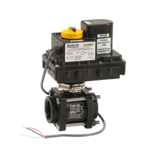 BANJO FITTINGS EV125 Thread On/Off Electric Valve-3/4 Sec Response Time, 1-1/4 Inch, Polypropylene | BW9YXC