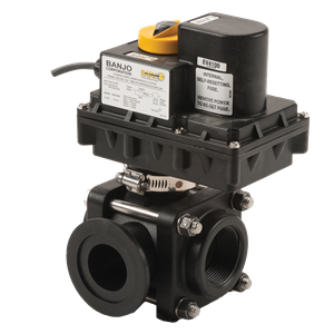 BANJO FITTINGS EV150SL Port Flange, 1-1/2 Inch Thread Sl 3-Way Electric Valve X 2 Inch, Polypropylene | BX2BEH