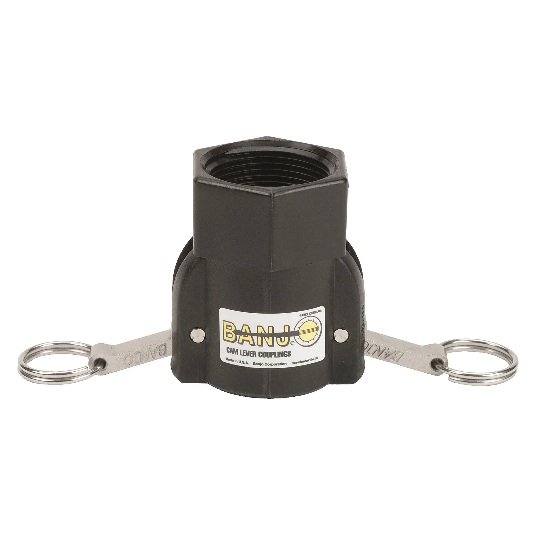 BANJO FITTINGS 125D Coupler, 1 x 1-1/4 Inch, 125 Psi Polypropylene | AA9KNC 1DPK9