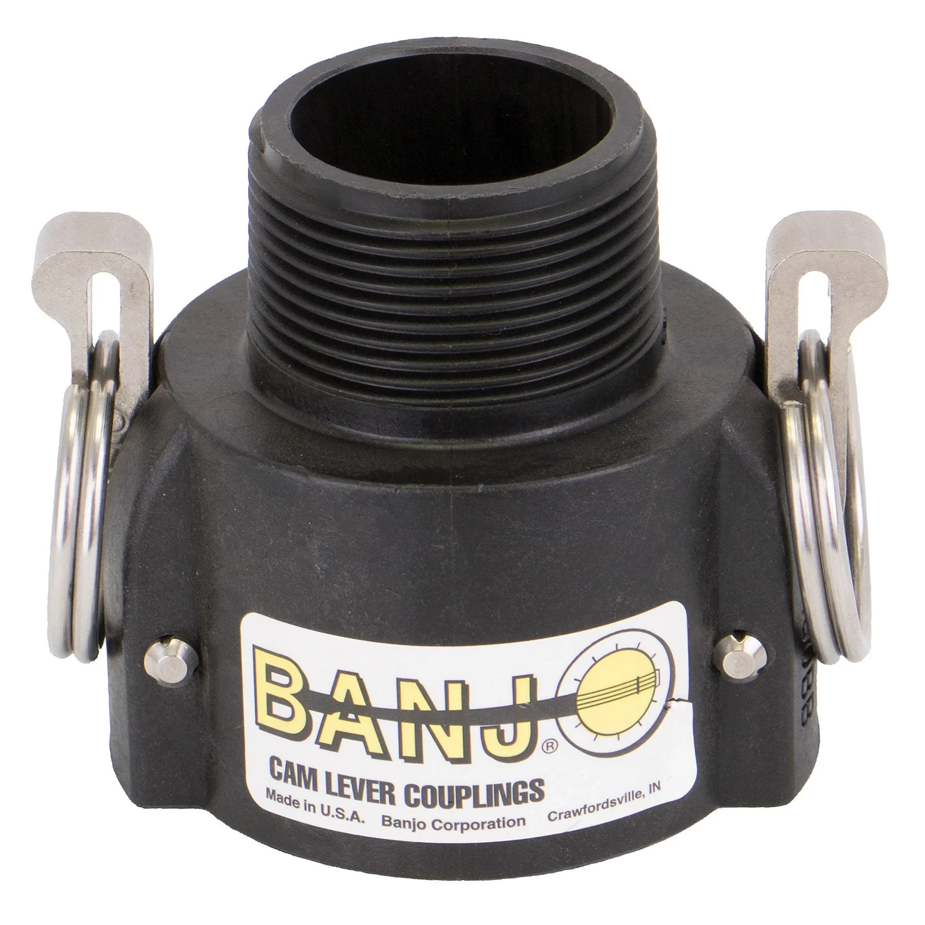 BANJO FITTINGS L150B Locking Female Coupler X Male Thread, 1-1/2 Inch, Polypropylene | BW9AZB