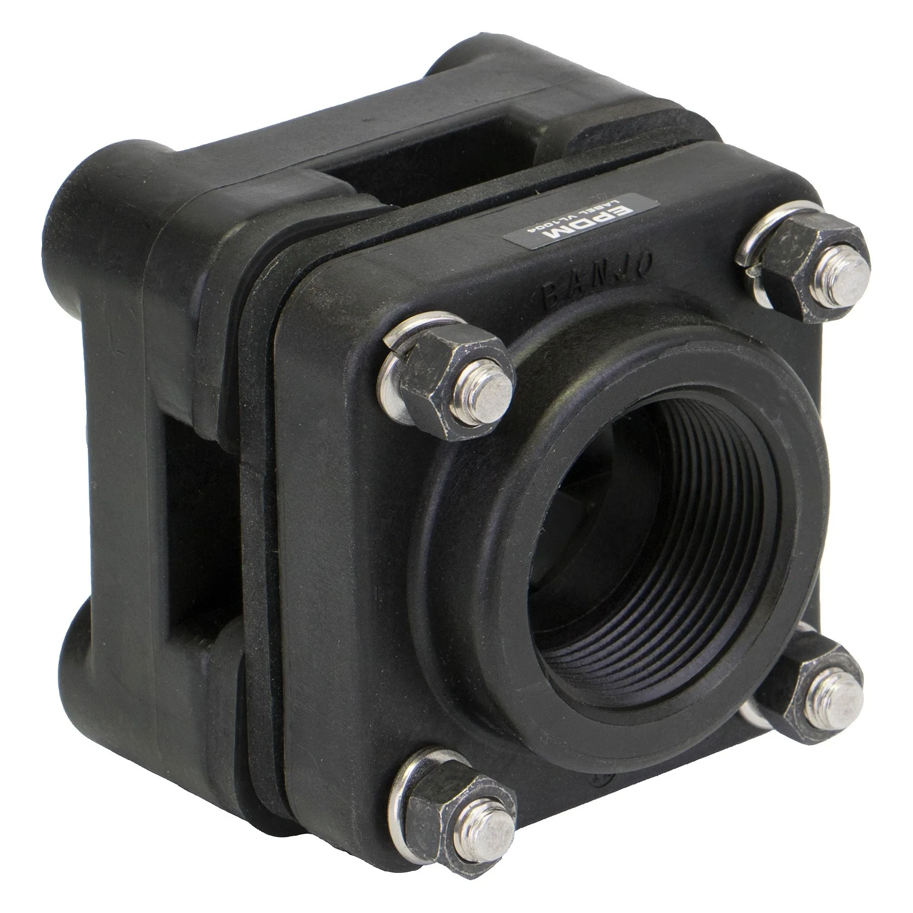 BANJO FITTINGS BF150BD Threaded Sp Flange Epdm Bottom Drain Bolted Flange, 1-1/2 X 2 Inch, Pp | BW9FMR