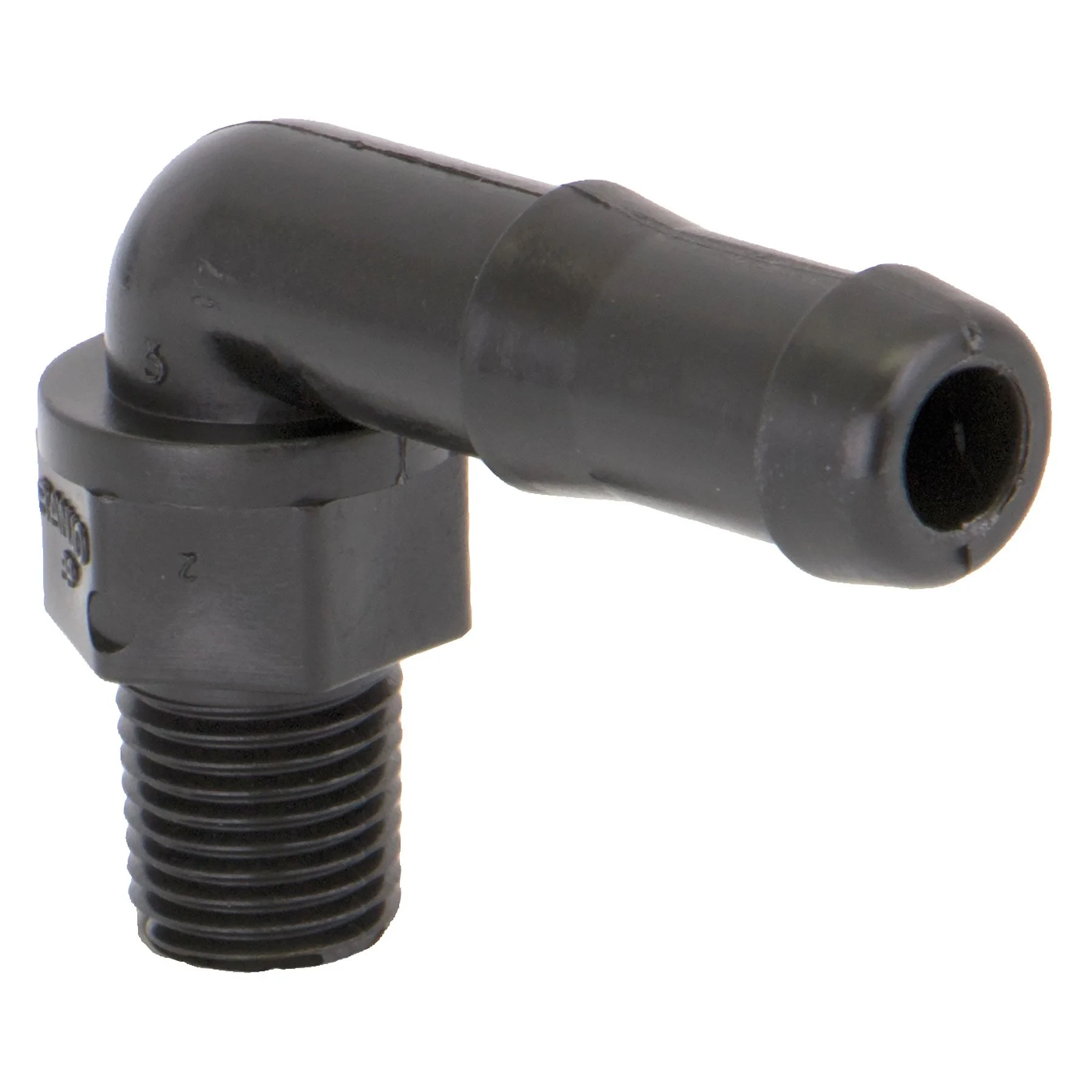 BANJO FITTINGS HB025/050-90 Poly 90 Deg Hose Barb, 1/4 Inch Mpt X 1/2 Inch Size | AC8TWA 3DTN2