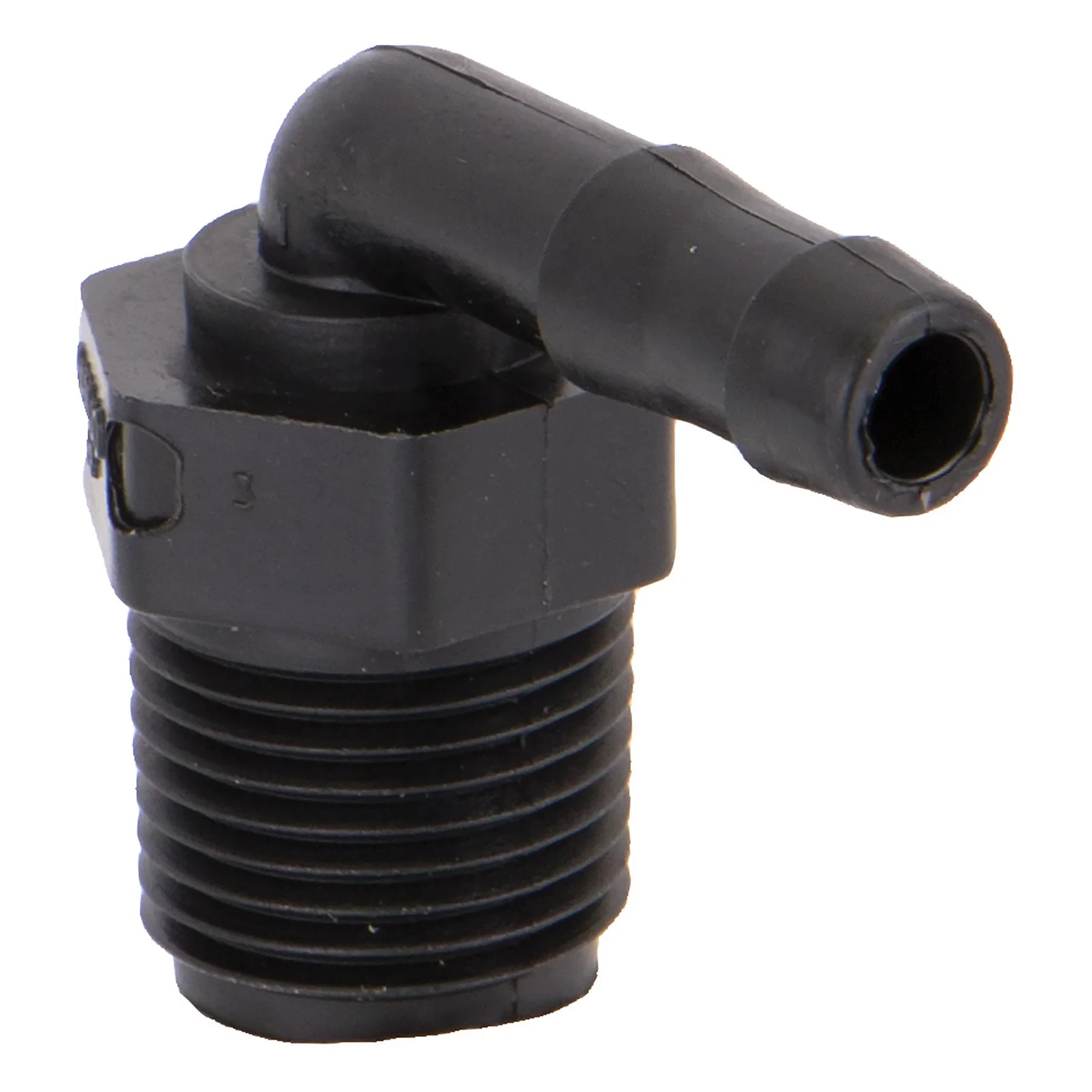 BANJO FITTINGS HB050/038-90 Poly 90 Deg Hose Barb, 1/2 Inch Mpt X 3/8 Inch Size | AC8TWR 3DTP8
