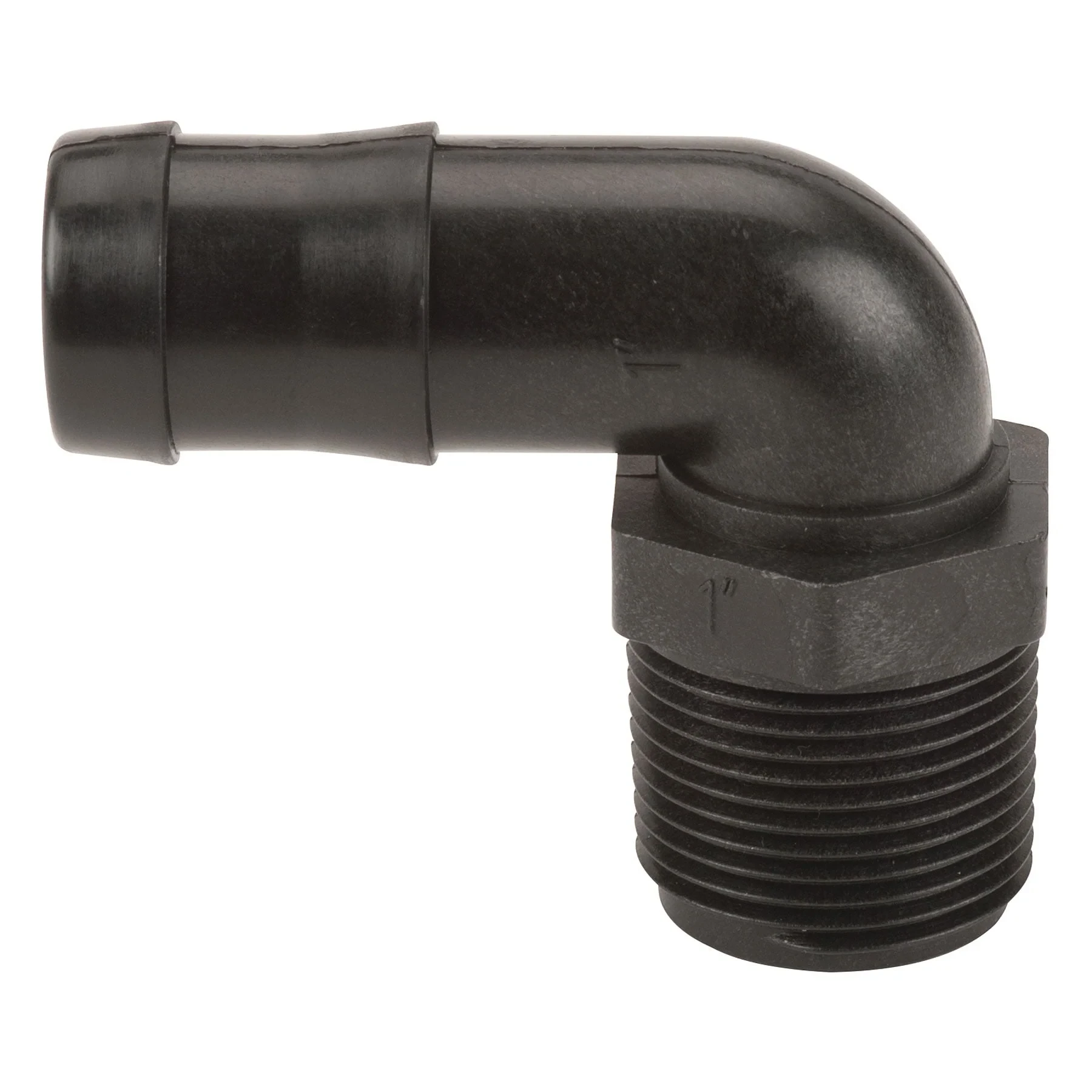 BANJO FITTINGS HB100-90 Hose Barb, 90 Deg, 1 Inch MPT x 1 Inch HB, Polypropylene | AC8TXL 3DTT8