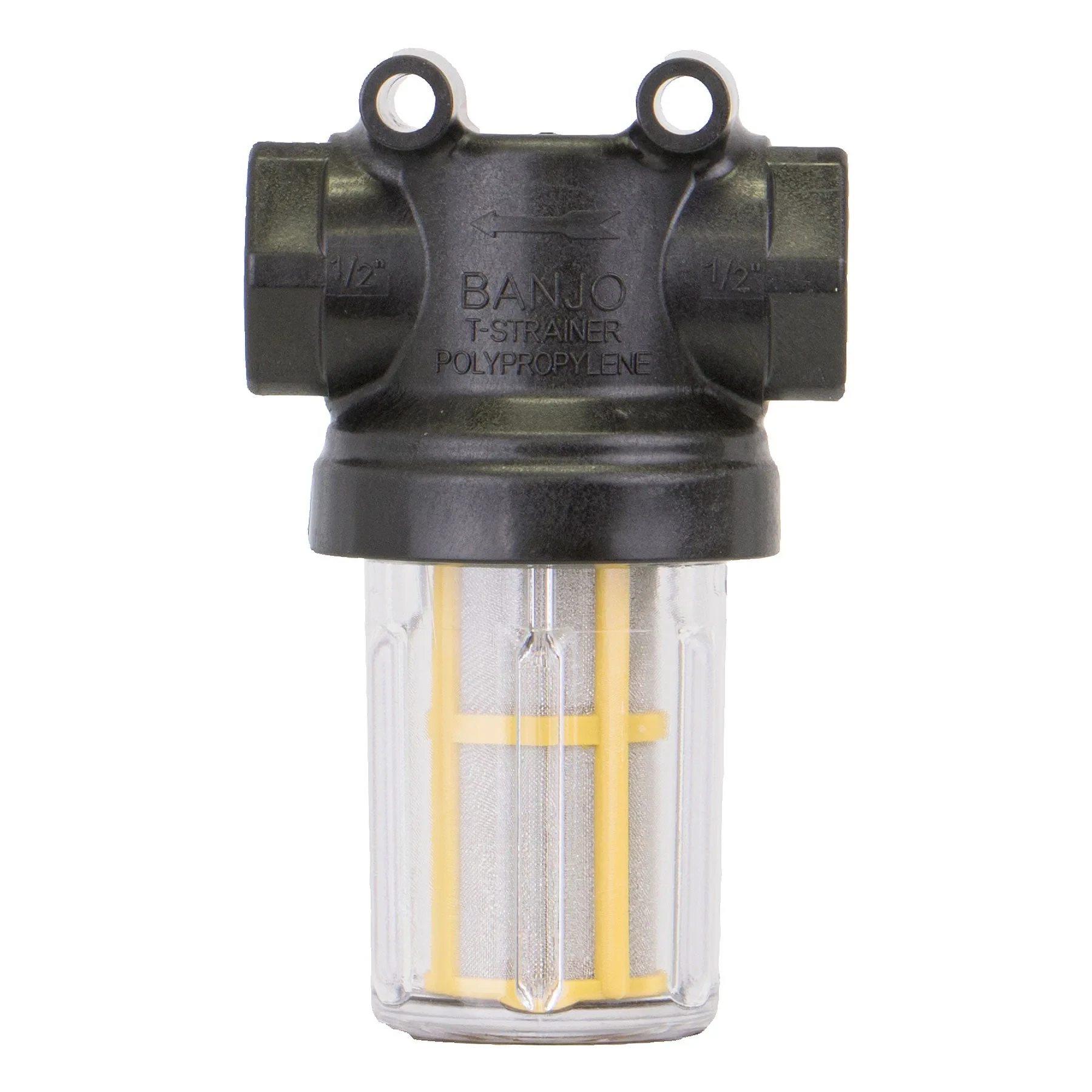 Mini T-Line Strainer, With Clear Bowl, 1/2 x 1/2 Inch, 80 Mesh