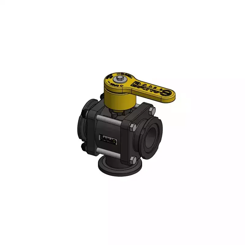BANJO FITTINGS MV200BLEH Bottom Load Flange Valve With Raised Handle, 2 Inch Size | BW9KTK