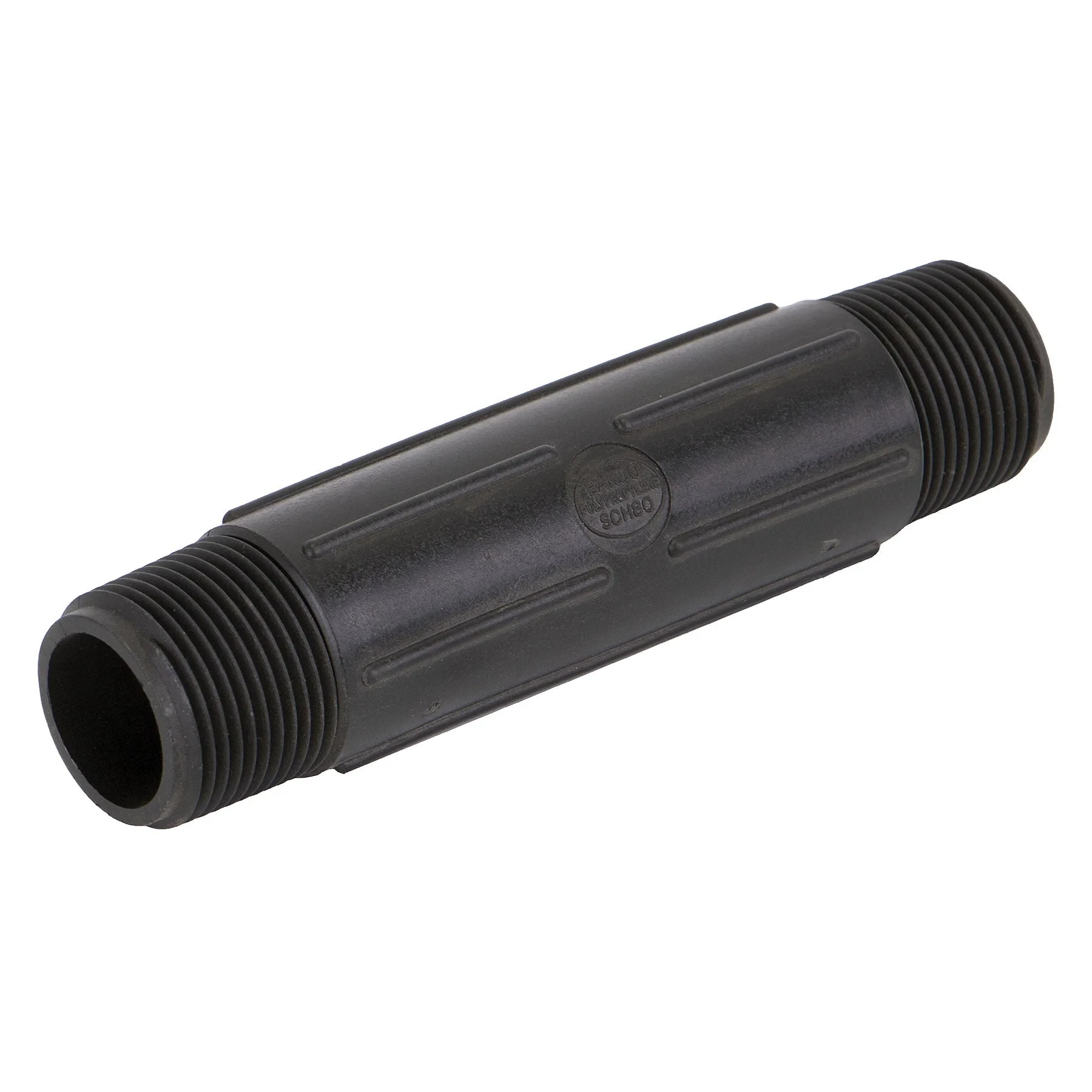 BANJO FITTINGS NIP100-6 Nipple, 1 x 6 Inch Mnpt Polypropylene Black | AC8TVD 3DTJ9