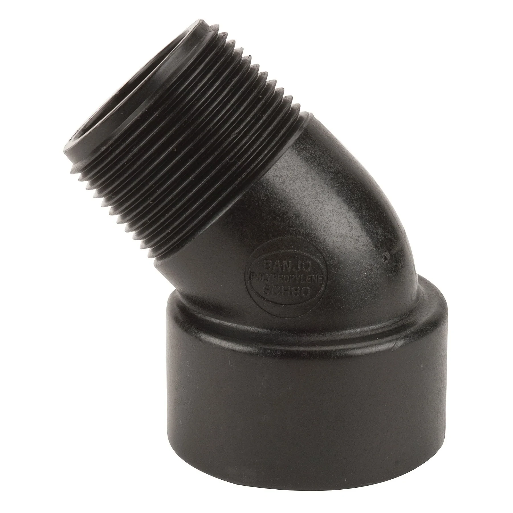 BANJO FITTINGS SL125-45 Poly Pipe Street 45 Deg Elbow, 1-1/4 Inch Size | AB2KHQ 1MKF9