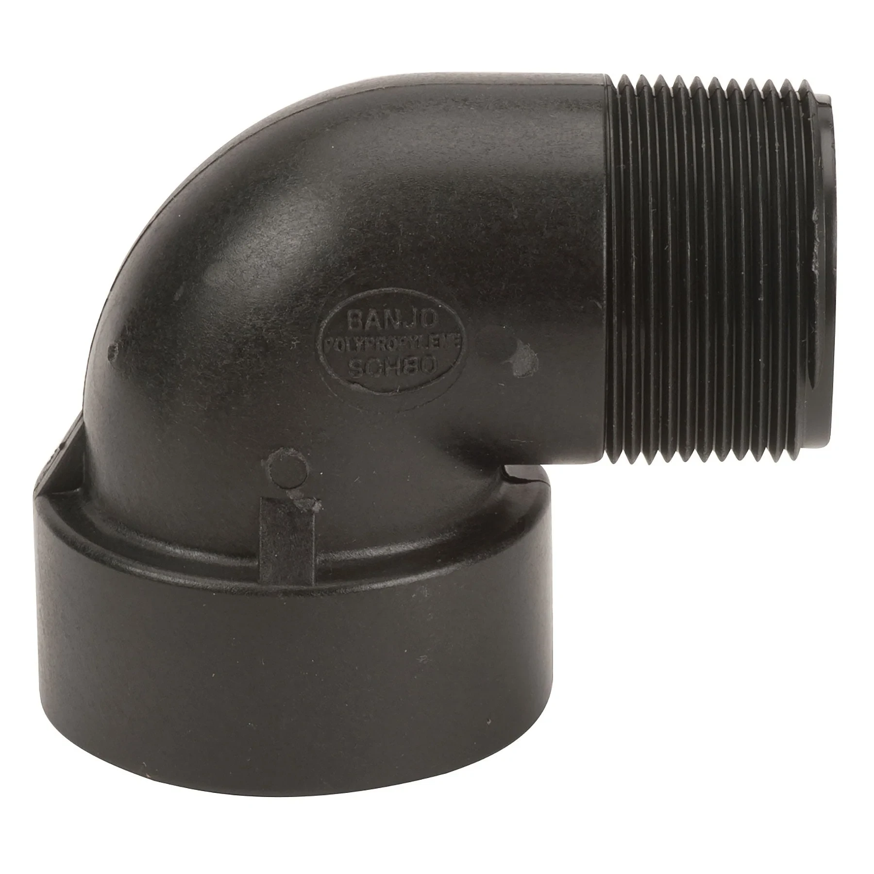 BANJO FITTINGS SL150-90 Poly Pipe Street 90 Deg Elbow, 1-1/2 Inch Size | AB2KHU 1MKG3