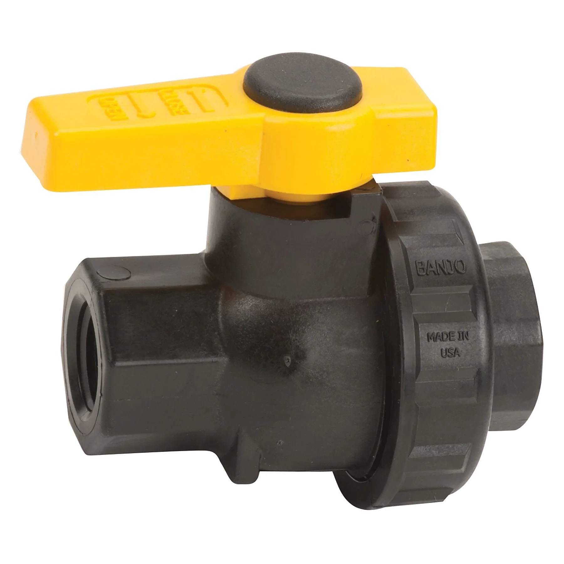 BANJO FITTINGS SUV050FP Single Union Ball Valve-S, 1/2 Inch, Polypropylene | AC8XFN 3ELY4