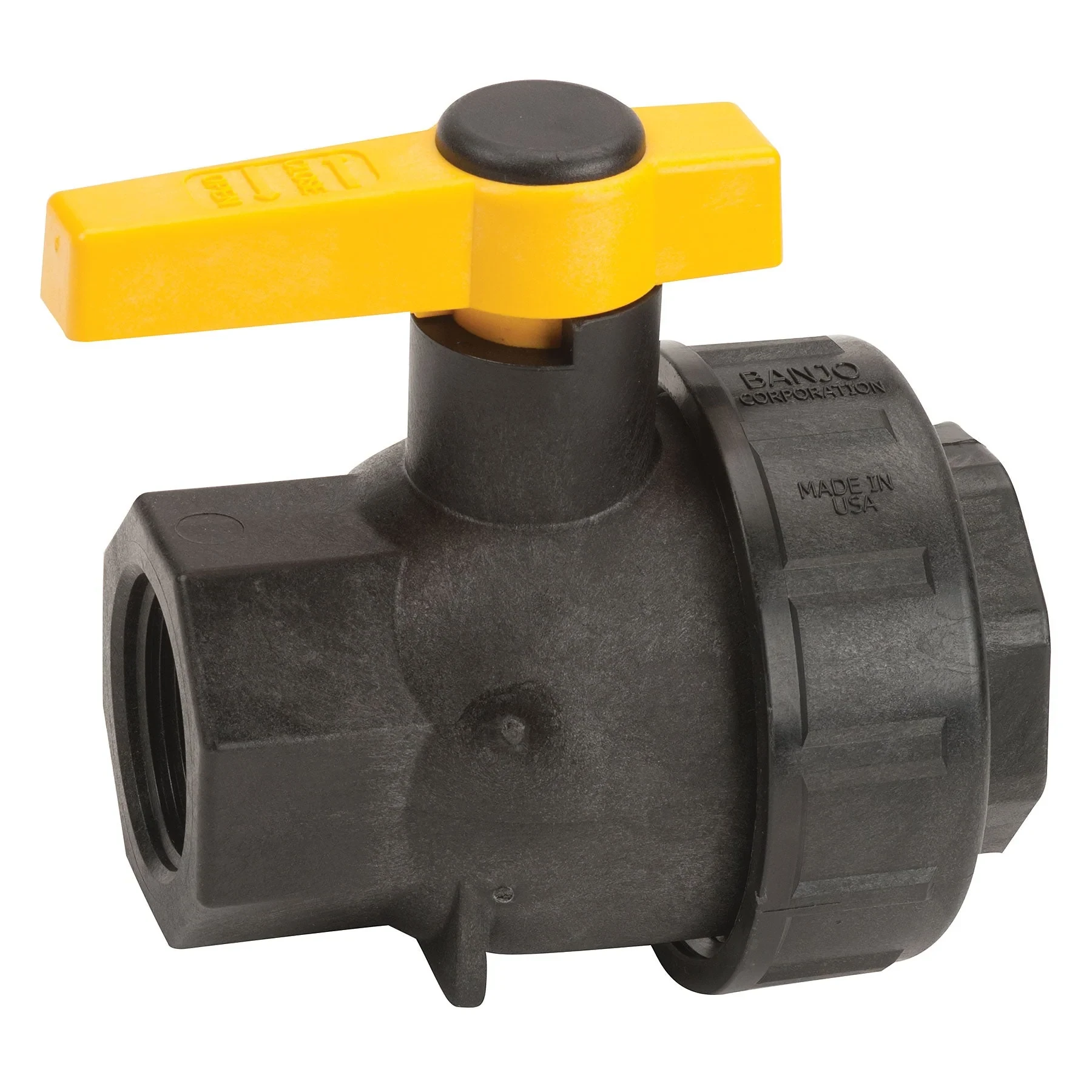 BANJO FITTINGS SUV125FP Single Union Ball Valve-S, 1-1/4 Inch, Polypropylene | AC8XFR 3ELY7