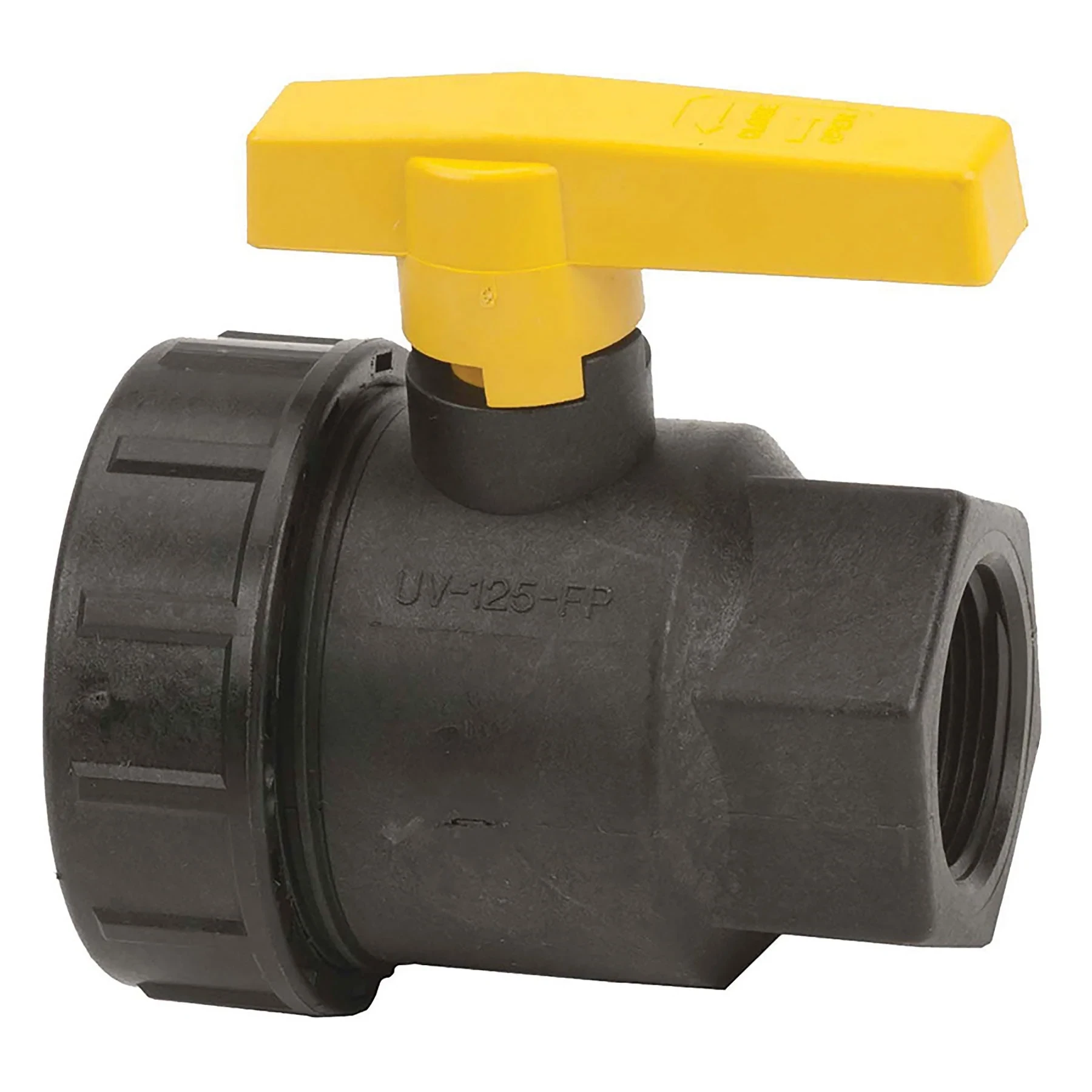 BANJO FITTINGS UV125FP Single Union Ball Valve, 1-1/4 Inch, Polypropylene | BW9DDR