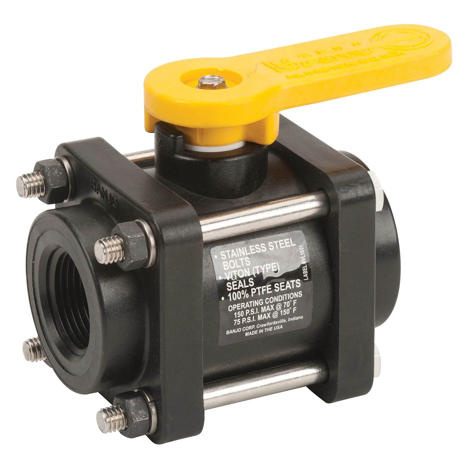 Ball Valve, Full Port, 1, Inch, Polypropylene