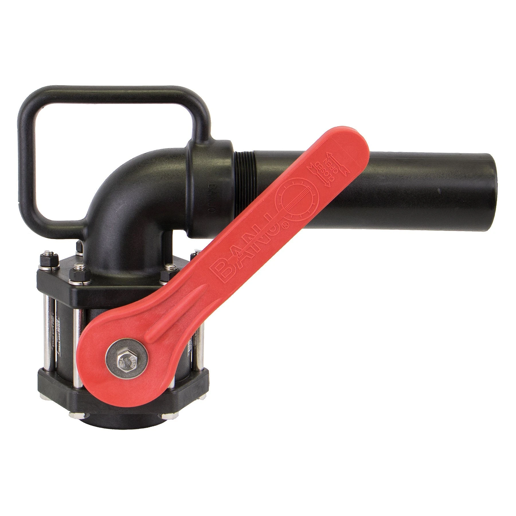 BANJO FITTINGS VA200FP Full Port Ball Valve With Angle Hose End, 2 Inch, Polypropylene | BW9LWX