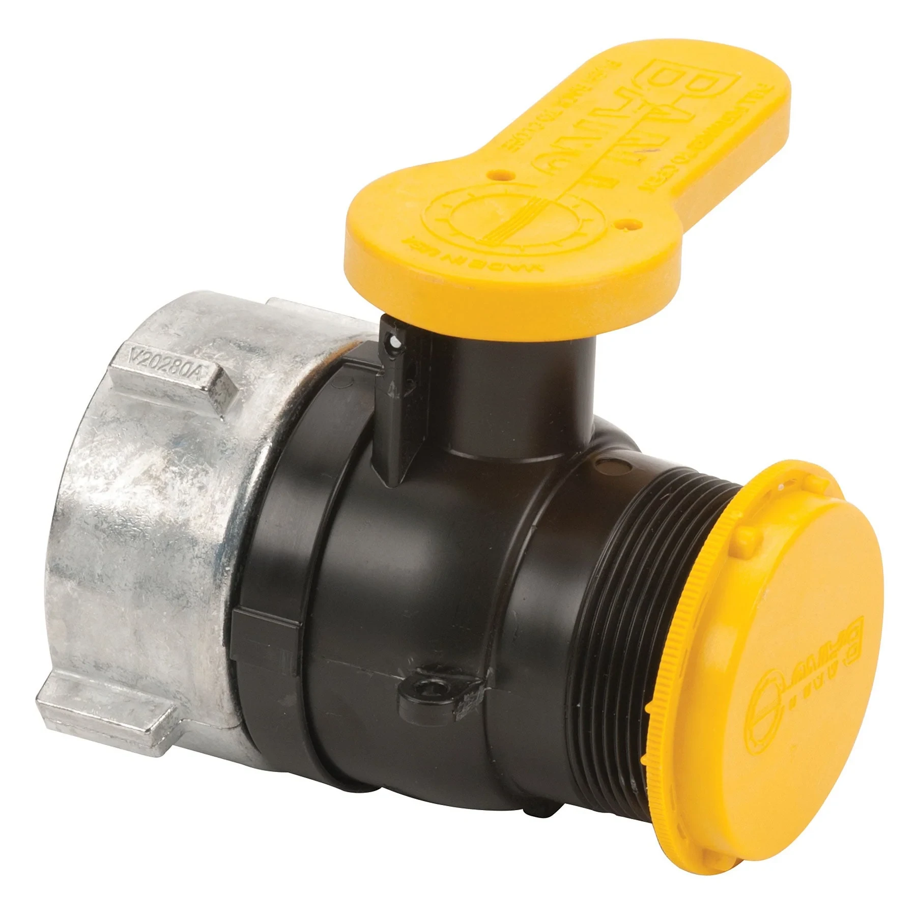 BANJO FITTINGS WSMT210FSAV Poly Spinweld Valve With Npt Outlet, Foil Seal And Cap, 2 Inch Size | BW9HQG