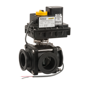 BANJO FITTINGS MEV220SLCF Full Port Electric On/Off Side Load Manifold Ball Valve, 2 Inch Size | BX2BKZ