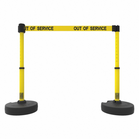 BANNER STAKES PL4289 PLUS Barrier System, Yellow, Out of Service | CN9DGZ 53XW07