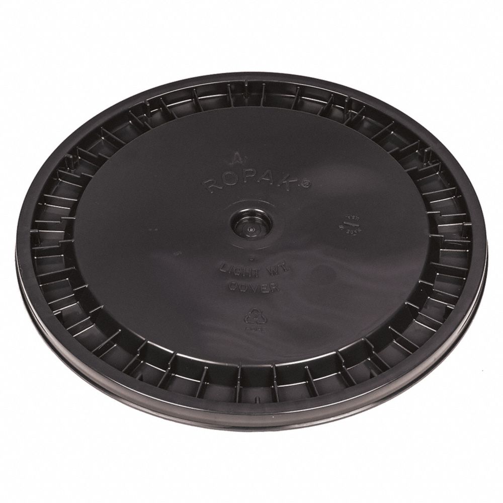 BASCO ROP2100CVR-SN-BR Plastic Pail Lid, Brown, 12-1/4 Inch Dia | CE9TGL 55KY92