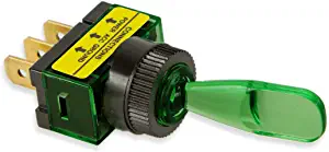 BATTERY DOCTOR 20501 Toggle Switch, Illuminated, On/Off, 20A, Green | CG9ALW