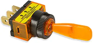 BATTERY DOCTOR 20502 Toggle Switch, Illuminated, On/Off, 20A, Amber | CG9ALY