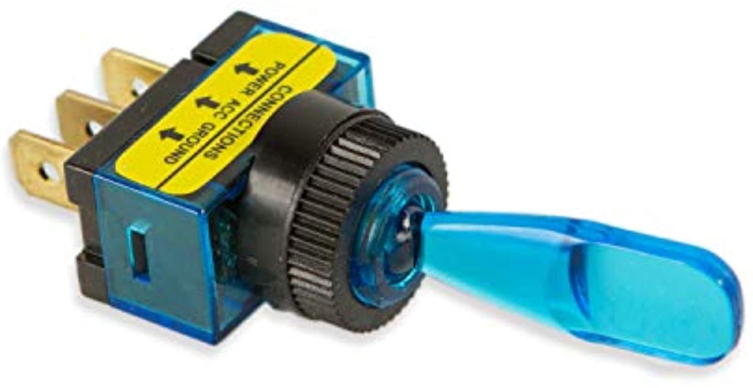 BATTERY DOCTOR 20503 Toggle Switch, Illuminated, On/Off, 20A, Blue | CG9AMA