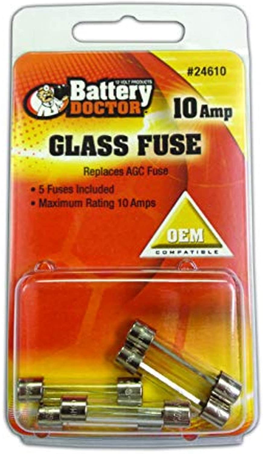 BATTERY DOCTOR 24630 Glass Fuse, 30A, 5 Piece | CG9AXL