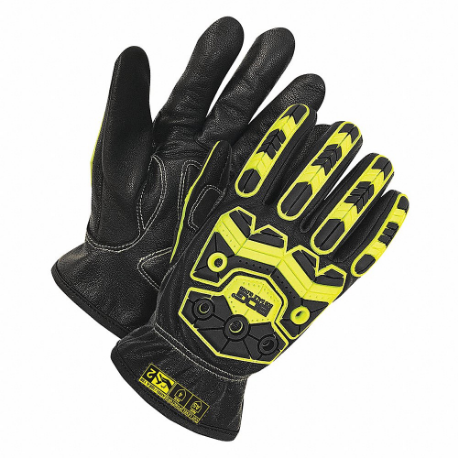 BDG 20-1-10750-X2L Leather Gloves, Size 2XL, Drivers Glove, Goatskin, Premium, ANSI Impact Level 2, Full | CN9FEB 56LD08