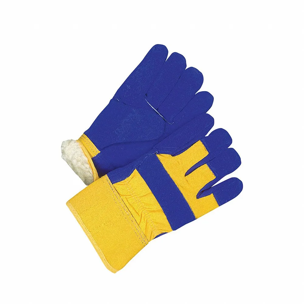 BDG 30-9-428A Leather Gloves, Premium, Work Glove, Cowhide, Wing Thumb, Safety Cuff, Acrylic, Acrylic | CR9JFJ 61JZ86