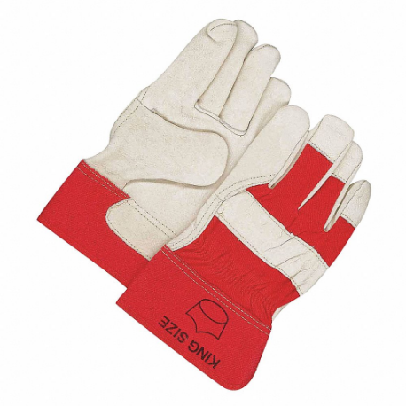 BDG 40-1-1512RXL Leather Gloves, Size XL, Cowhide, Premium, Glove, Full Finger, Safety Cuff, Wing Thumb | CT2RYC 55LC80