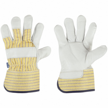 BDG 40-9-1511FL Leather Gloves, Size L, Premium, Work Glove, Cowhide, Wing Thumb, Safety Cuff, Cotton | CR9FMK 61JZ93