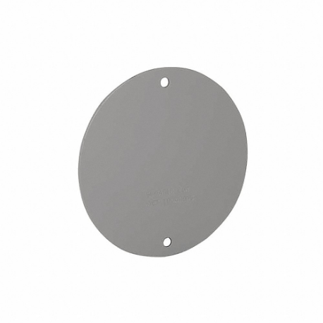 BELL ELECTRICAL SUPPLY 5374-0 4 Inch Size, Round Weatherproof Cover Blank, Gray | CN9JKC 35U182