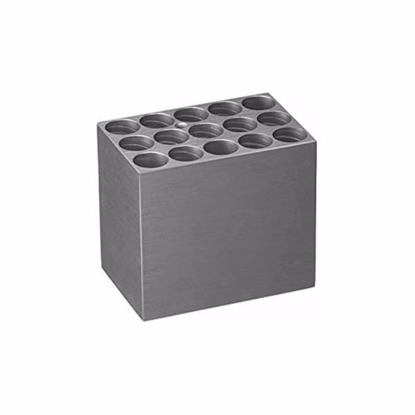 Mini Dry Bath Block, 15x12-13mm Tubes, 60mm Tall, No Lid