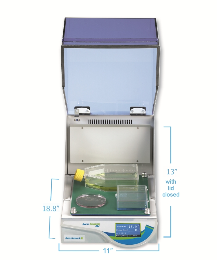 BENCHMARK SCIENTIFIC H1001-M-E Mini Shaking Incubator, With Non-Slip Rubber Mat, 230V | CD7KZQ