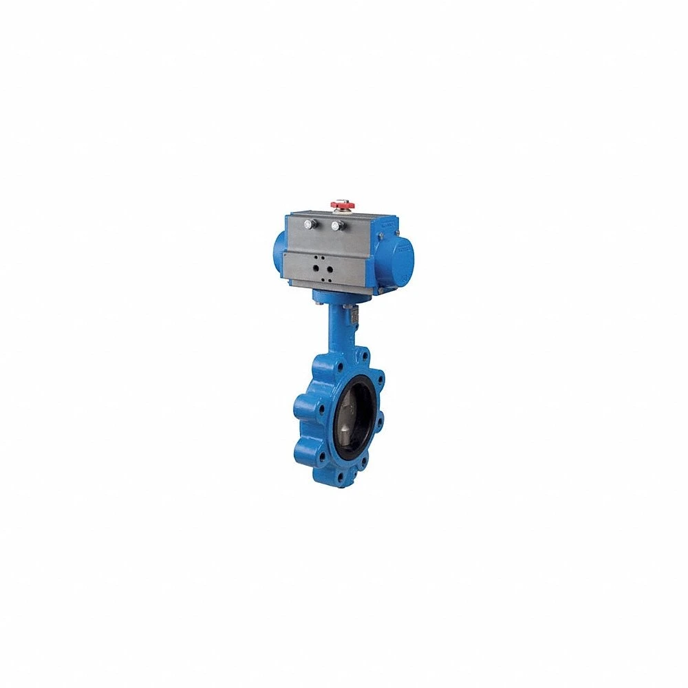 Pneumatically Actuated Butterfly Valve, For Air/Water Media, Air to Air, Ductile Iron, Lug