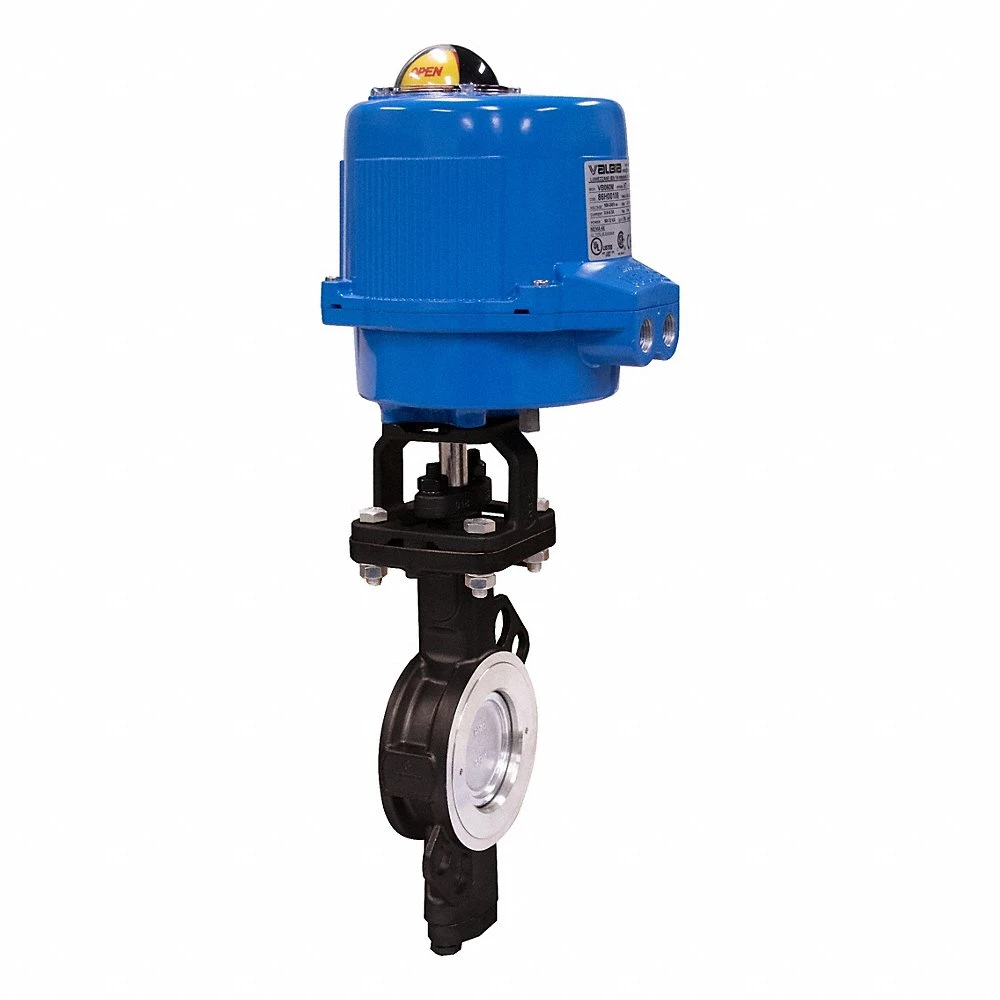 Electrically Actuated Butterfly Valve, Carbon Steel, 100 to 240V AC, Standards ANSI