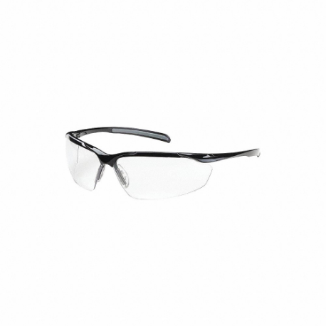 Safety Glasses, Half-Frame, Black, Universal